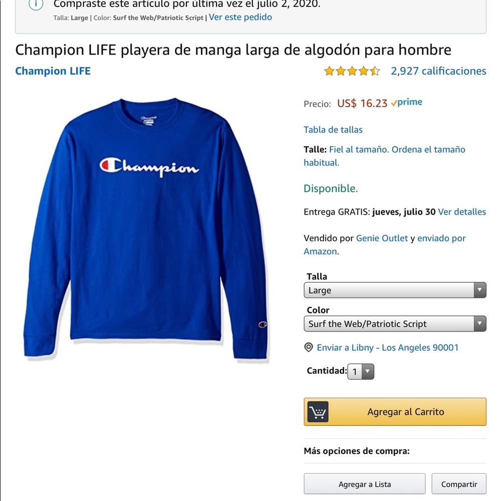 Champion shirt
